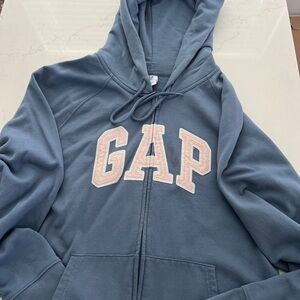 Women GAP Blue Zip Up Hoodie Jacket